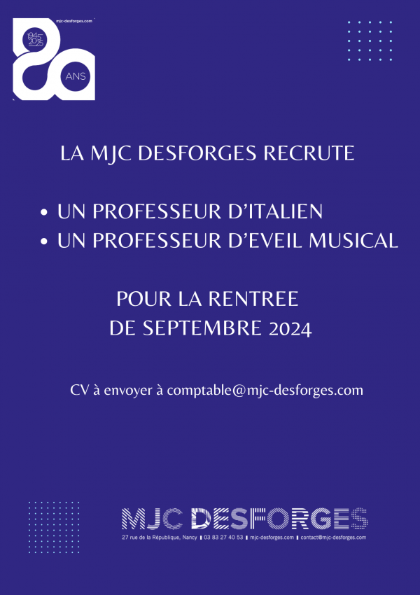 La MJC recrute